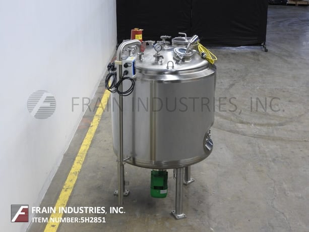 150 gallon Feldmeier #TK115, 316L Stainless Steel insulated internal vacuum tank, 36" dia. x 42" deep, 50 psi - Image 3
