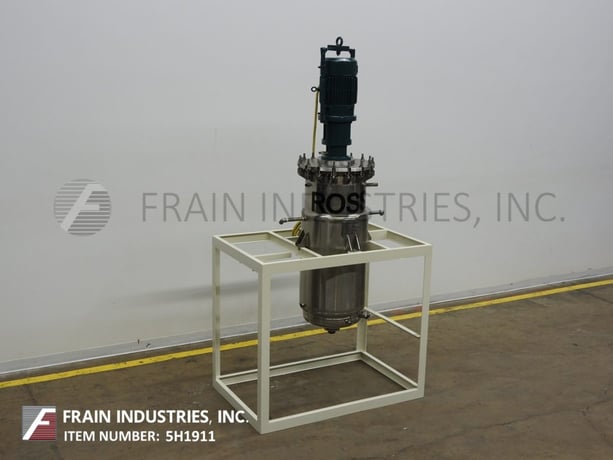 50 gallon Ross, 304 Stainless Steel jacketed process tank, 17-3/4" diameter x 48" straight wall, 40/50 psi - Image 1