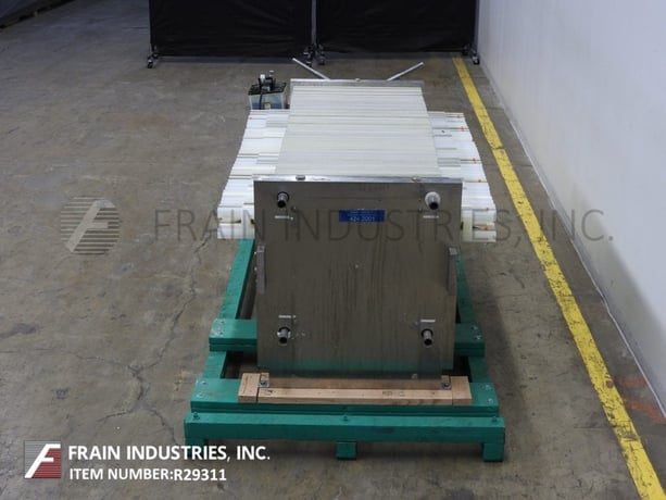 24" x 24" Perrin, horizontal, Stainless Steel, side bar plate & frame filter press, 31/32 plates, hand crank - Image 4