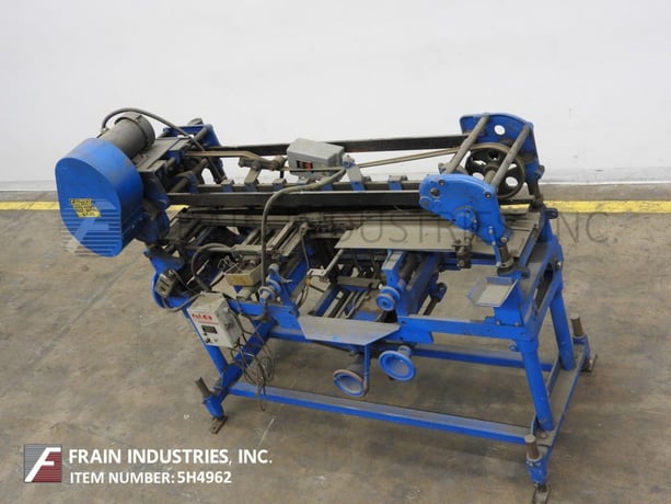 Mateer Burt #408D, roll thru hot glue labeler, 10-600 containers per minute, with single label magazine - Image 2