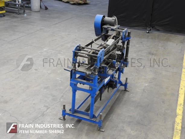 Mateer Burt #408D, roll thru hot glue labeler, 10-600 containers per minute, with single label magazine - Image 3