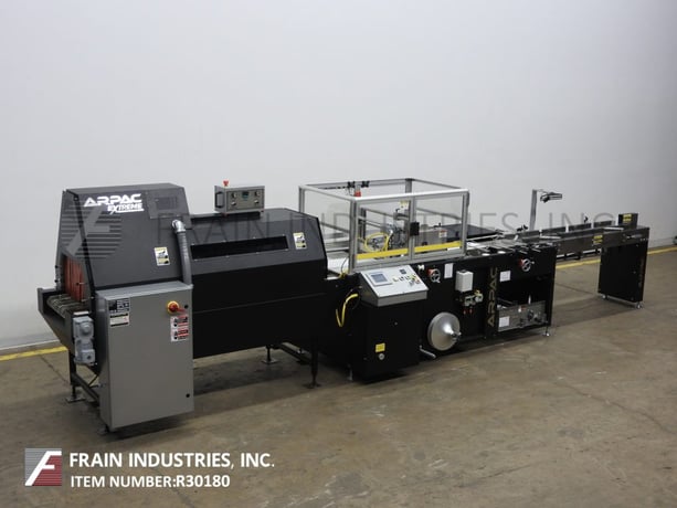 Arpac #TS37/XT18, horizontal continuous motion side seal shrink wrapper & tunnel, 0-80 packages per minute - Image 1