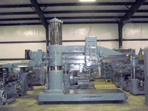 8' -19" Carlton #4A, radial drill, 25 HP, box table, power clamp/elev/rapid traverse, 2040 - Image 7
