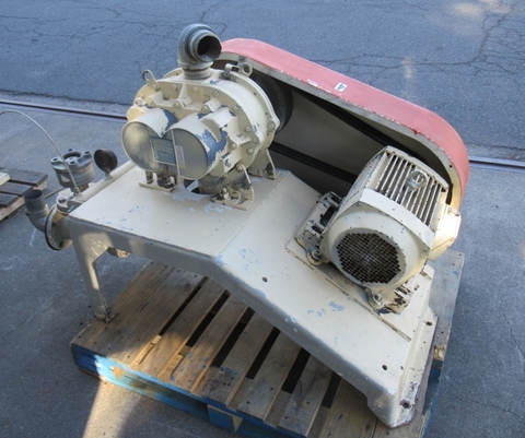 Roots #65U-RA1, lobe type, 3" in/out, 10 HP, 1740 RPM, good condition 230/460 V. - Image 1
