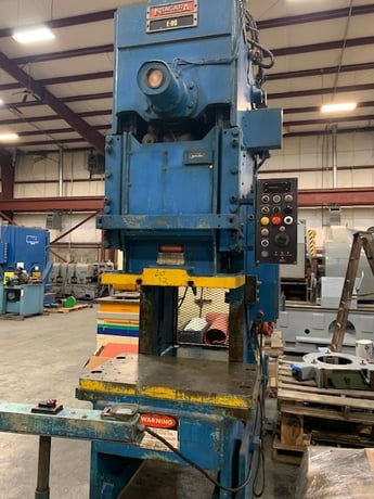 90 Ton, Niagara #E-90, OBI single point gap frame press, 9" stroke, 18" Shut Height, 45 SPM, 1985 - Image 2