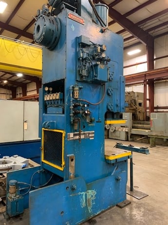 90 Ton, Niagara #E-90, OBI single point gap frame press, 9" stroke, 18" Shut Height, 45 SPM, 1985 - Image 4