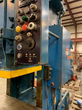 90 Ton, Niagara #E-90, OBI single point gap frame press, 9" stroke, 18" Shut Height, 45 SPM, 1985 - Image 6