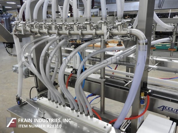 Accutek #APOF10, automatic, inline, 10-head, Stainless Steel, pressure gravity overflow filler - Image 2