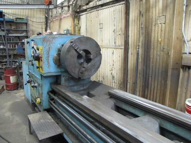 37" x 314" Shepard-Niles #DLZ800III, 3 & 4-jaw chuck, 3.78" hole, 710 RPM, inch/metric, rapid, 40 HP, 1972 - Image 3
