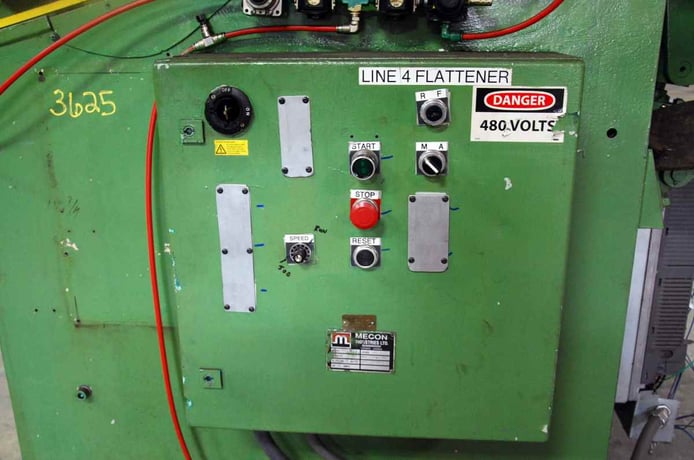 36" Mecon #4STR36CB, 7-roll flattener, R-L, 28 HP - Image 3