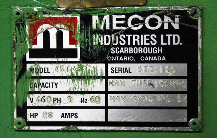 36" Mecon #4STR36CB, 7-roll flattener, R-L, 28 HP - Image 4