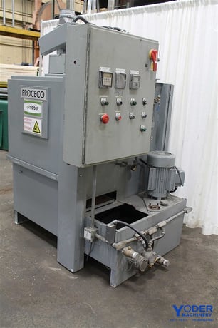 Proceco #2X15-3600-10+1, parts washer, 32" basket diameter, timers, tank aerator, 10 HP, #58427 - Image 1