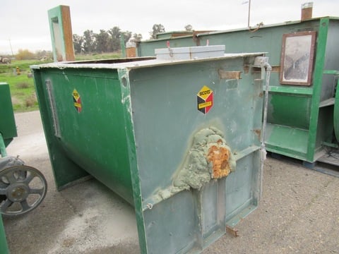 75 cu.ft. Scott, Carbon Steel double ribbon mixer, surge hopper, dust collector, 48" w x 6' l mixing trough - Image 3