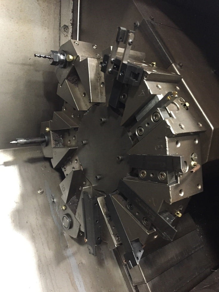 Leadwell #T7, 20.4" swing, 8" chuck, 2.5" bar, 2-Axis slant bed, Fanuc 0iT, tailstock, 2006, #15830J - Image 5