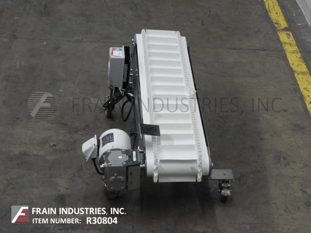 7-1/2" wide x 4.7' long, Dorner, decline cleated feed conveyor, Neoprene belt, 1/2 HP drive with a vari-speed - Image 3