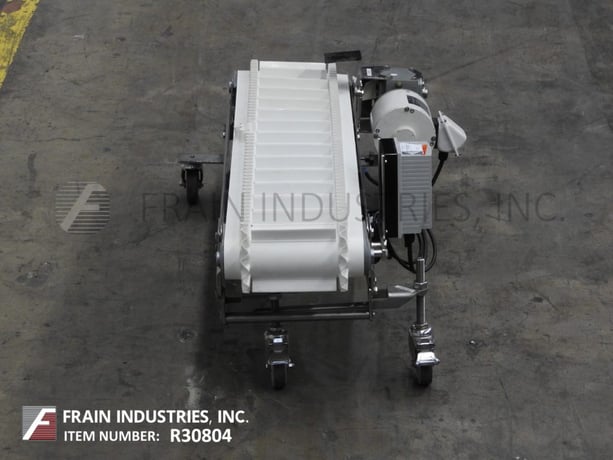 7-1/2" wide x 4.7' long, Dorner, decline cleated feed conveyor, Neoprene belt, 1/2 HP drive with a vari-speed - Image 4
