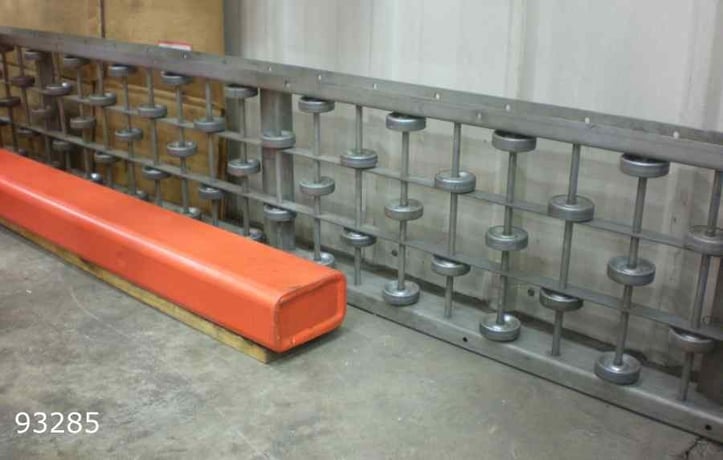 Skate Conveyor, 650 lb. capacity, 90" Long, 12" Wide, 2-1/2" side frames - Image 2