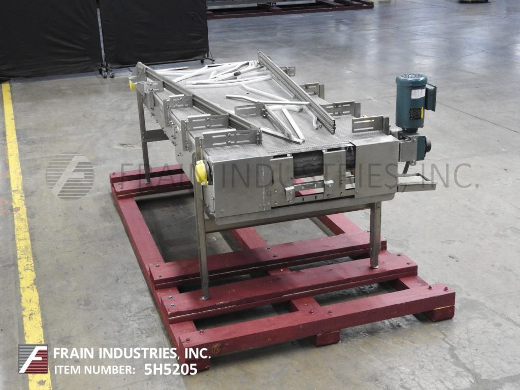 42" W x 108" L Nercon, Stainless Steel frame, accumulation table, adjustable guide rails conveyor powered by - Image 3