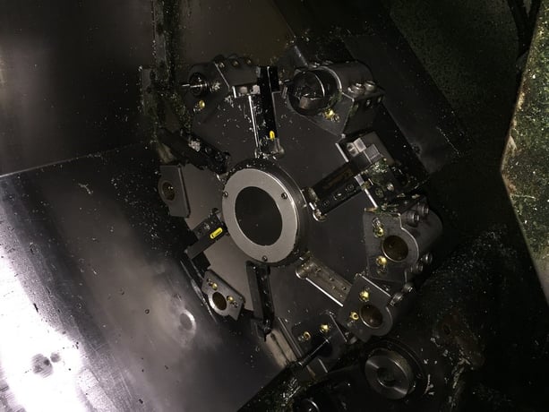 Mori Seiki #SL-15, 17.7" swing, 25.4" centers, 6" chuck, 3-jaw, 2" bore, tailstock, Fanuc MFT6 - Image 4