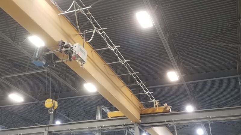 10 Ton, Shaw-Box, 110' Span, 25' lift, radio, VFD bridge, 2008, #1948 - Image 2