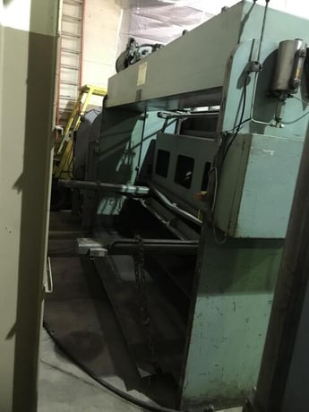 1/4" x 10' Allsteel, hydraulic shear, 40" front operated power back gauge w/readout, 6' squaring arm, 25 HP - Image 4