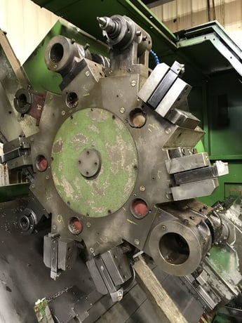 Mazak #Slant-Turn-60U, CNC turning center, 36" swing, 20" chuck, 6.5" spindle bore, 1989 - Image 4