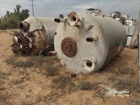 1000 gallon Pfaudler, reactor, G/L, 100 psi, jacketed, 60" dia. x 5' 8" straight side (5 available) - Image 2