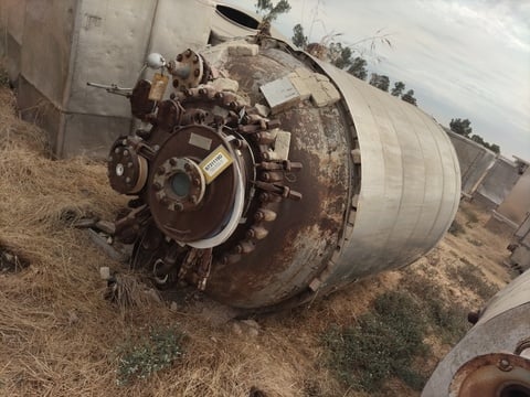 1000 gallon Pfaudler, reactor, G/L, 100 psi, jacketed, 60" dia. x 5' 8" straight side (5 available) - Image 4