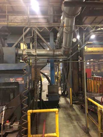 Wheelabrator #MaxMesh 48 pass thru shot blast system w/dust collection system, 48" W belt, 2007 - Image 1