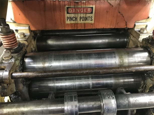 18" x .05" Littell #418-5PD, powered straightener, 5-rolls, loop Control arm, 1954, #10423 - Image 3