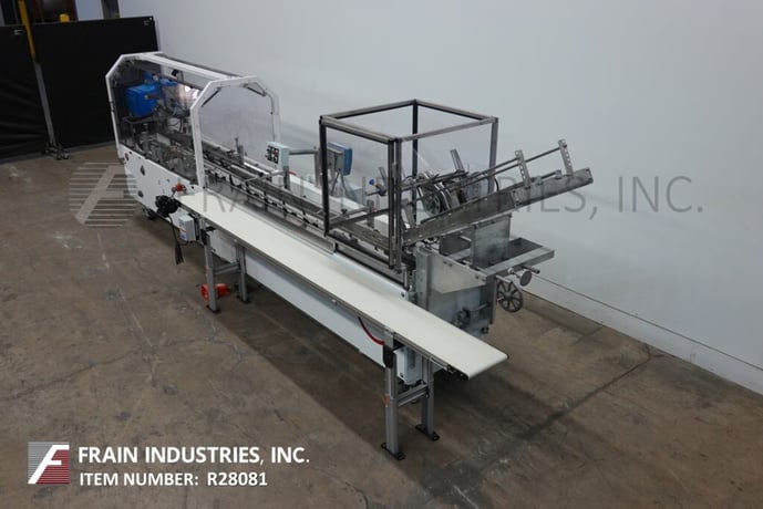 Adco #15D105EC, semi-automatic, horizontal, hot melt glue cartoner, 25-100 cartons per minute, Nordson hot - Image 4