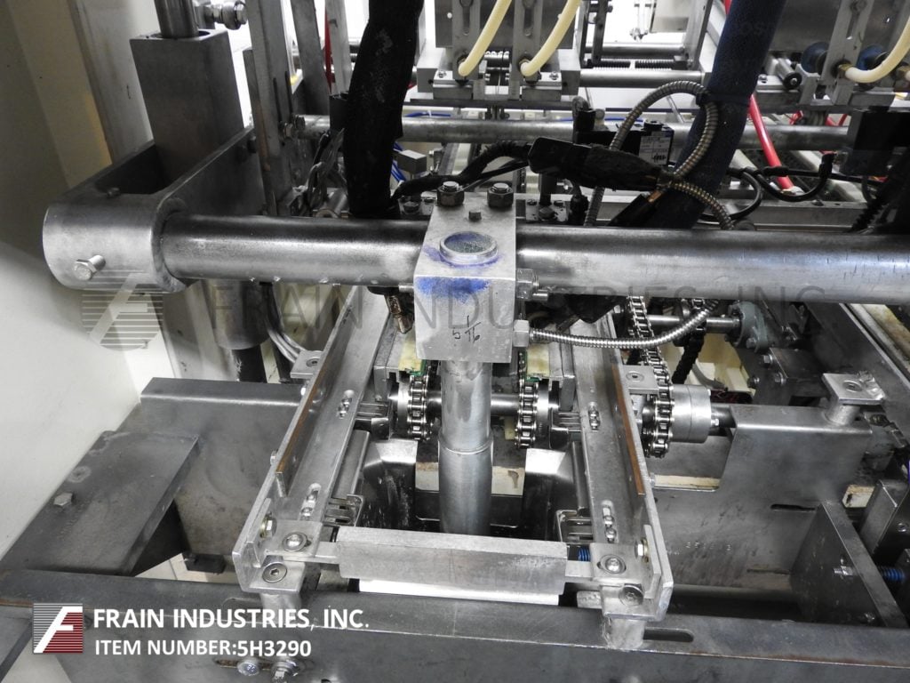 Delkor #752, automatic, dual head top load tray former with hot melt glue sealer, 5-60 cycles per minute each - Image 2