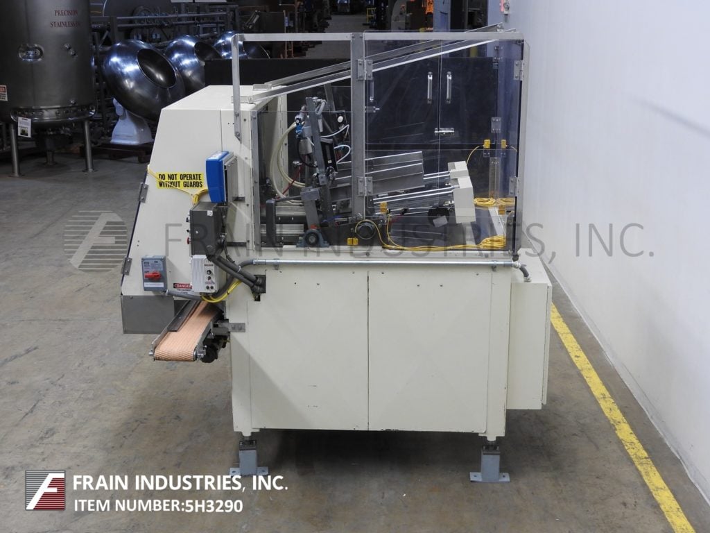 Delkor #752, automatic, dual head top load tray former with hot melt glue sealer, 5-60 cycles per minute each - Image 3