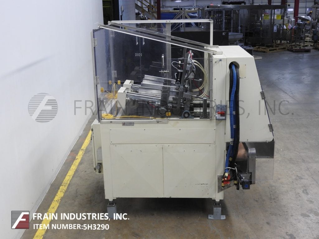 Delkor #752, automatic, dual head top load tray former with hot melt glue sealer, 5-60 cycles per minute each - Image 4