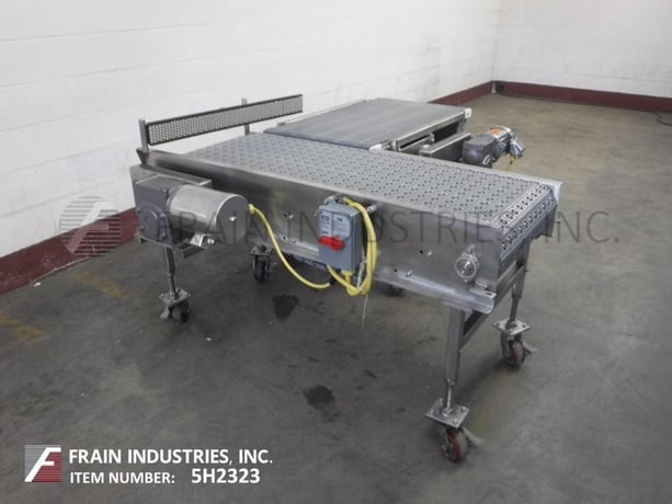24" wide x 4.1' long, Intralox #ARB. activated roller belt conveyors, 28"-34" infeed/discharge, 1 HP drive - Image 2