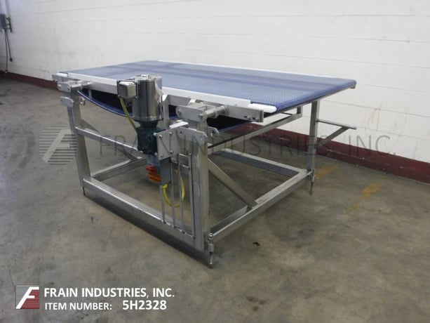 40" wide x 8.4' long, Stainless Steel, flat top Intralox belt conveyor, 38" infeed/discharge height, 3/4 HP - Image 3