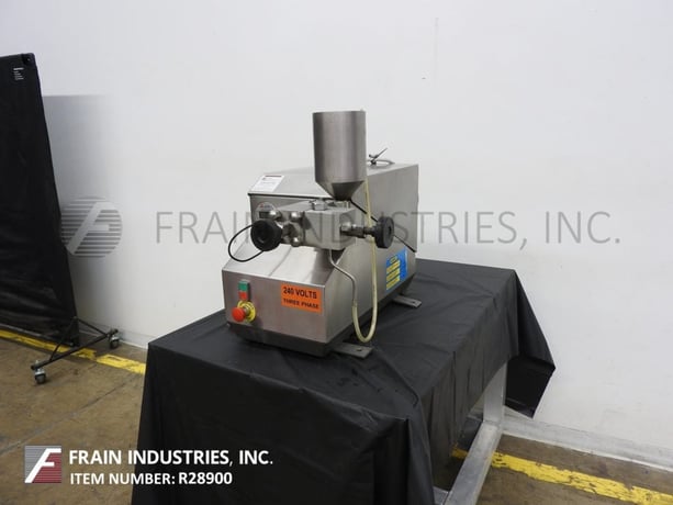 APV #LAB1000, 2-stage, homogenizer, 6 GPH, 12000 psi, digital pressure gauge - Image 1