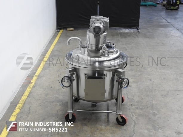 500 liter, Mueller, 316 Stainless Steel jacketed process tank, 100 psi, 36" ID x 36" deep with 28" straight - Image 3