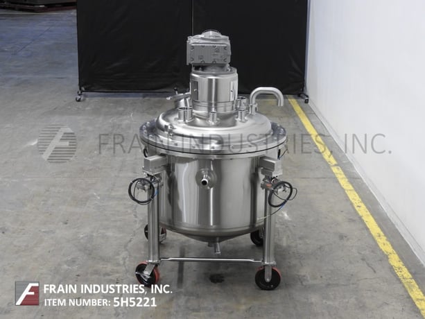 500 liter, Mueller, 316 Stainless Steel jacketed process tank, 100 psi, 36" ID x 36" deep with 28" straight - Image 4