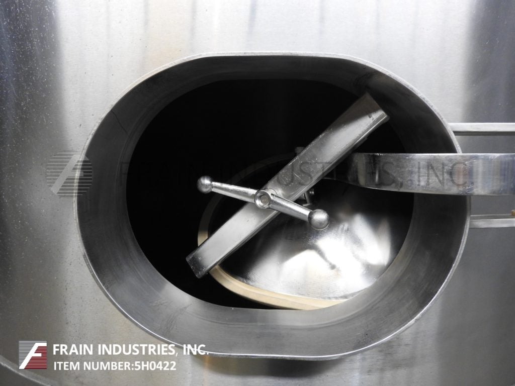 2200 gallon Cherry Burrell, 304 Stainless Steel, single wall tank, 80" diameter x 96" straight wall, dome - Image 2