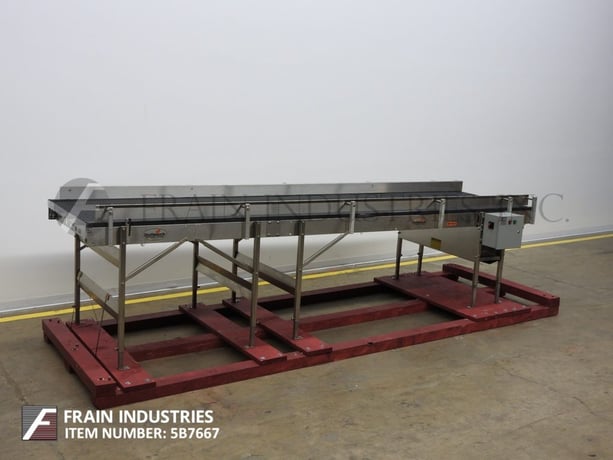 40" W x 177-1/2" L Shuttleworth, Stainless Steel accumulation table has 21mm standard pitch rollers - Image 5