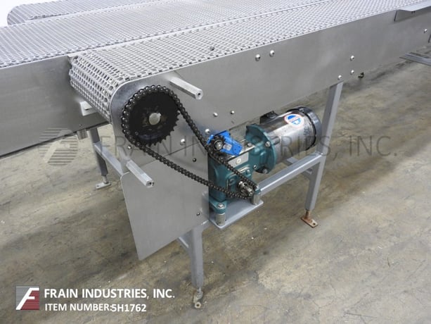 15" wide x 21.6' long, LeMatic, Stainless Steel, table top belt accumulation conveyor - Image 2