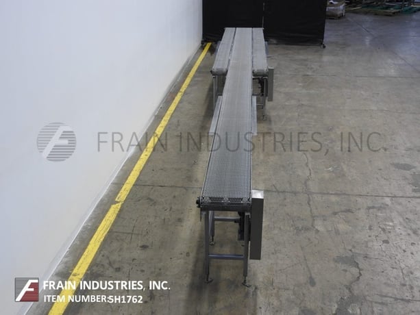 15" wide x 21.6' long, LeMatic, Stainless Steel, table top belt accumulation conveyor - Image 3