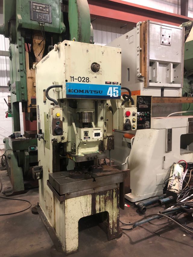 45 Ton, Komatsu #OBS-45-3, single point gap frame press, 3.94" stroke, 9.84" Shut Height, 3.94" adj., 31.5" - Image 2