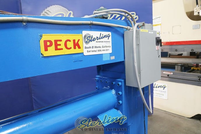 Peck, weld planisher, 60" capacity, 44.5" floor to roller, 38.5" top of base to roller, #A5463 - Image 8