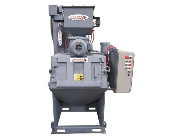 2 cu.ft. Cardinal 200 Tumble Blast, 5 HP Direct Drive Blast Wheel, New - Image 1