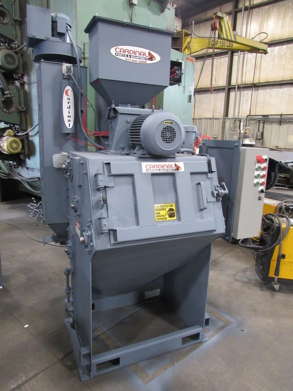2 cu.ft. Cardinal 200 Tumble Blast, 5 HP Direct Drive Blast Wheel, New - Image 5