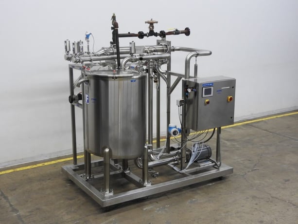 Feldmeier, platform mounted, Stainless Steel CIP system, 36" dia. x 45" deep 200 gallon single wall 316 - Image 1