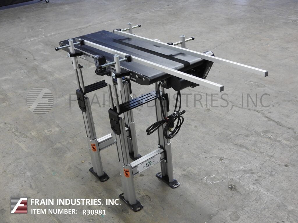 12" wide x 3' long, Dorner #2200, aluminum frame belt conveyor, 28"-36" H infeed/discharge, vari-speed - Image 2