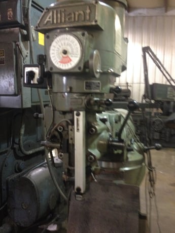 Alliant #1-1/2TMV, ram type vertical mill, 9" x42" table, 2 HP, AcuRite 3-Axis digital read out, #65965 - Image 7